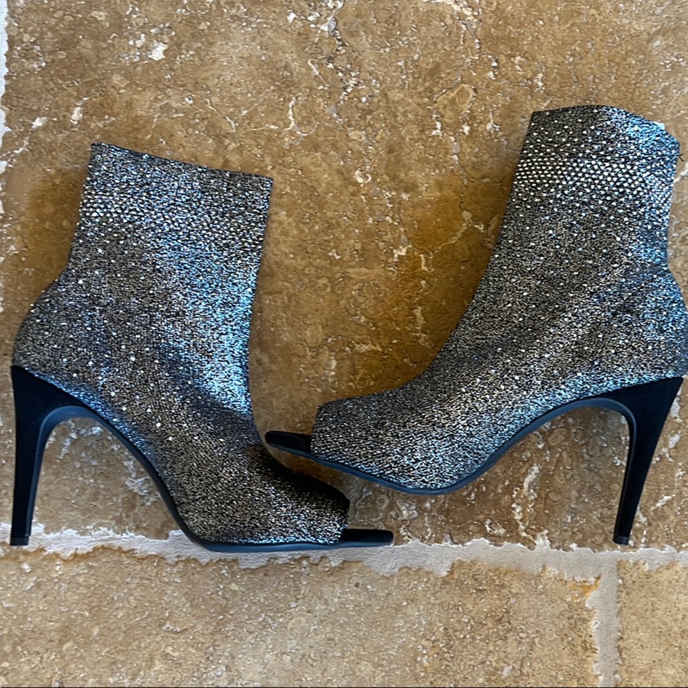 INC International Concepts Silver Heeled Boots